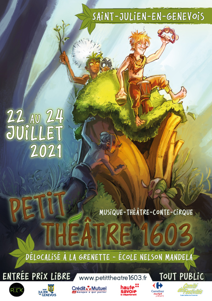 Affiche 2021 Petit Théâtre 1603 Festival de culture (musique théâtre) à Saint Julien en genevois